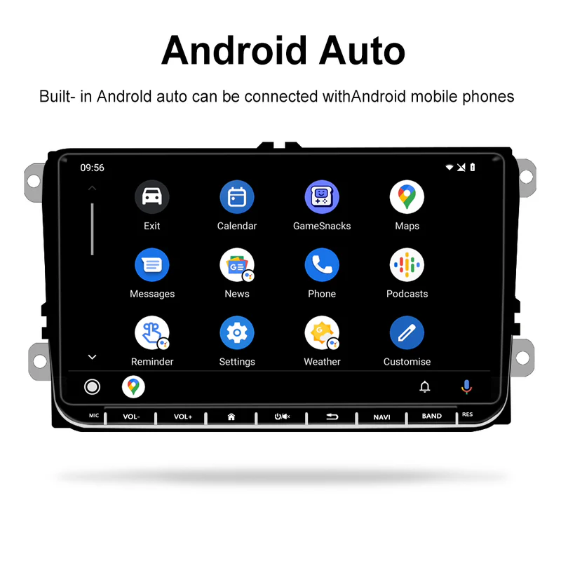 R&D Android 13 Car Radio Stereo 9 inch 2-32 GB for VW Passat Golf MK5 MK6 Jetta T5 EOS POLO Touran Seat Sharan