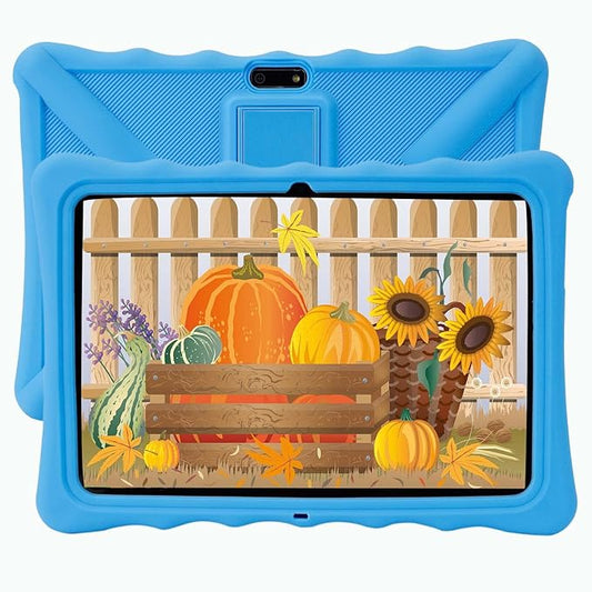 10-inch blue kids tablet with SIM card support