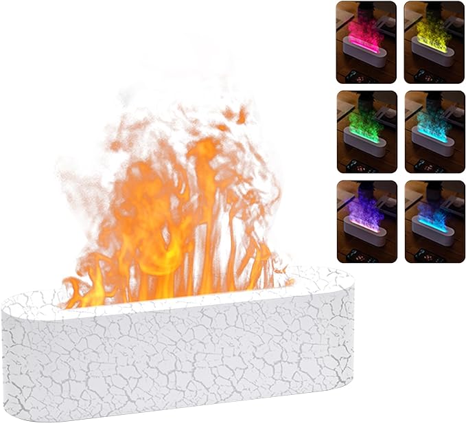 R&D Flame Diffuser Humidifier with 7 Colors Changing Volcano style