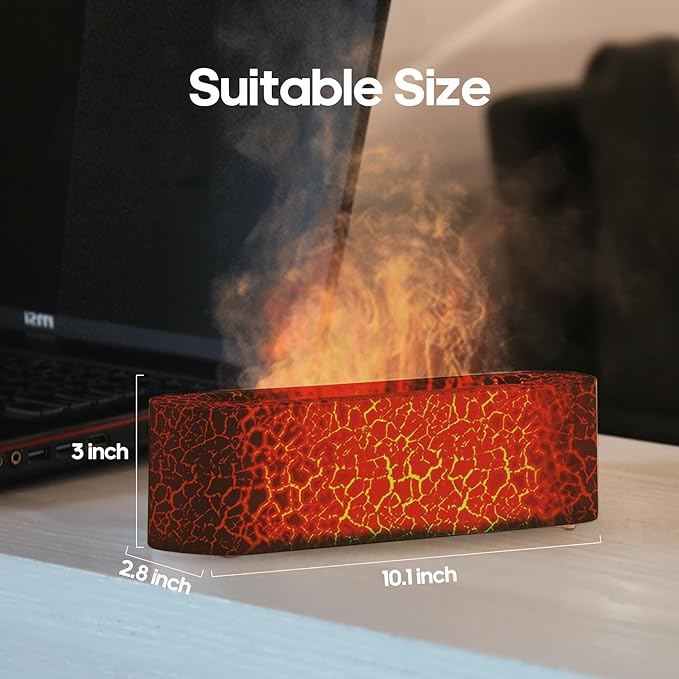 R&D Flame Diffuser Humidifier with 7 Colors Changing Volcano style