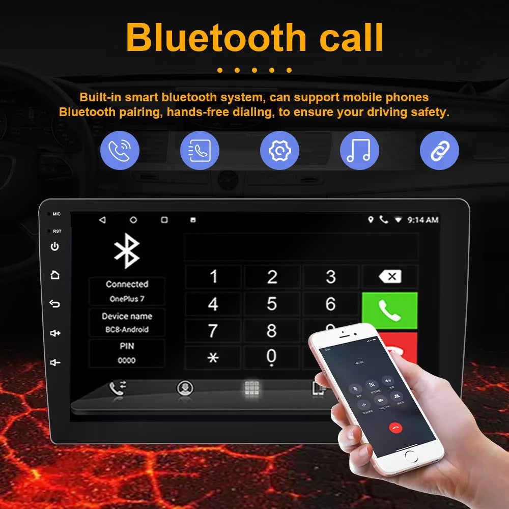 R&D Car Stereo 1 Din Android Car Radio 9 Inch 2gb 32gb Carplay Android Auto