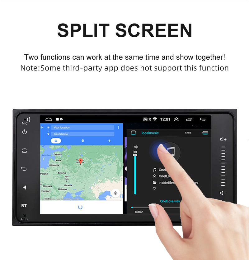 R&D 2DIN Stereo Android 14 7inch For Toyota 2-32 GB