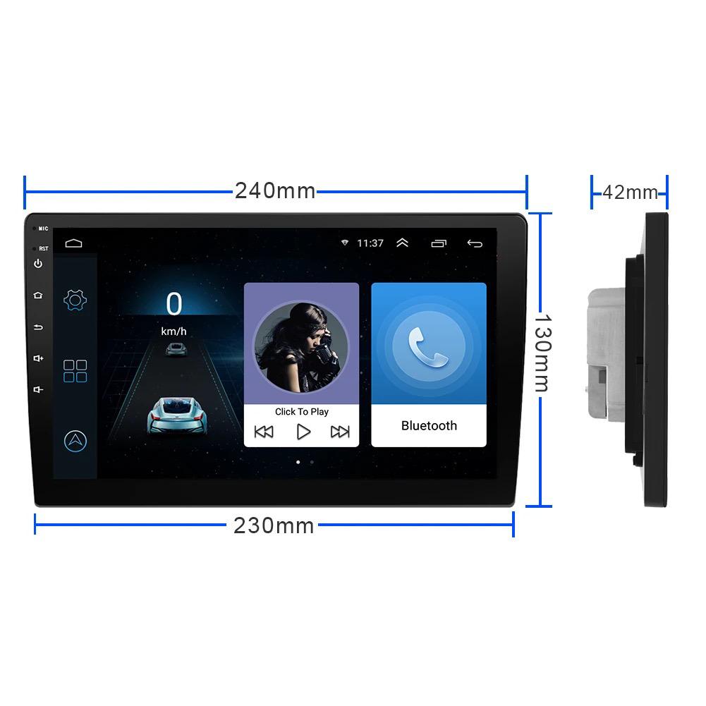 Size of the stereo 9 inch