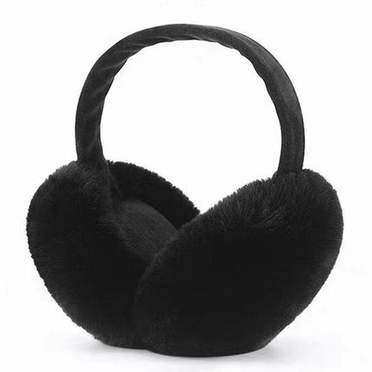 Black earmuffs on a white background