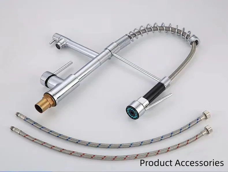 360° Stainless Steel Kitchen Faucet – Modern Hot & Cold Mixer Tap