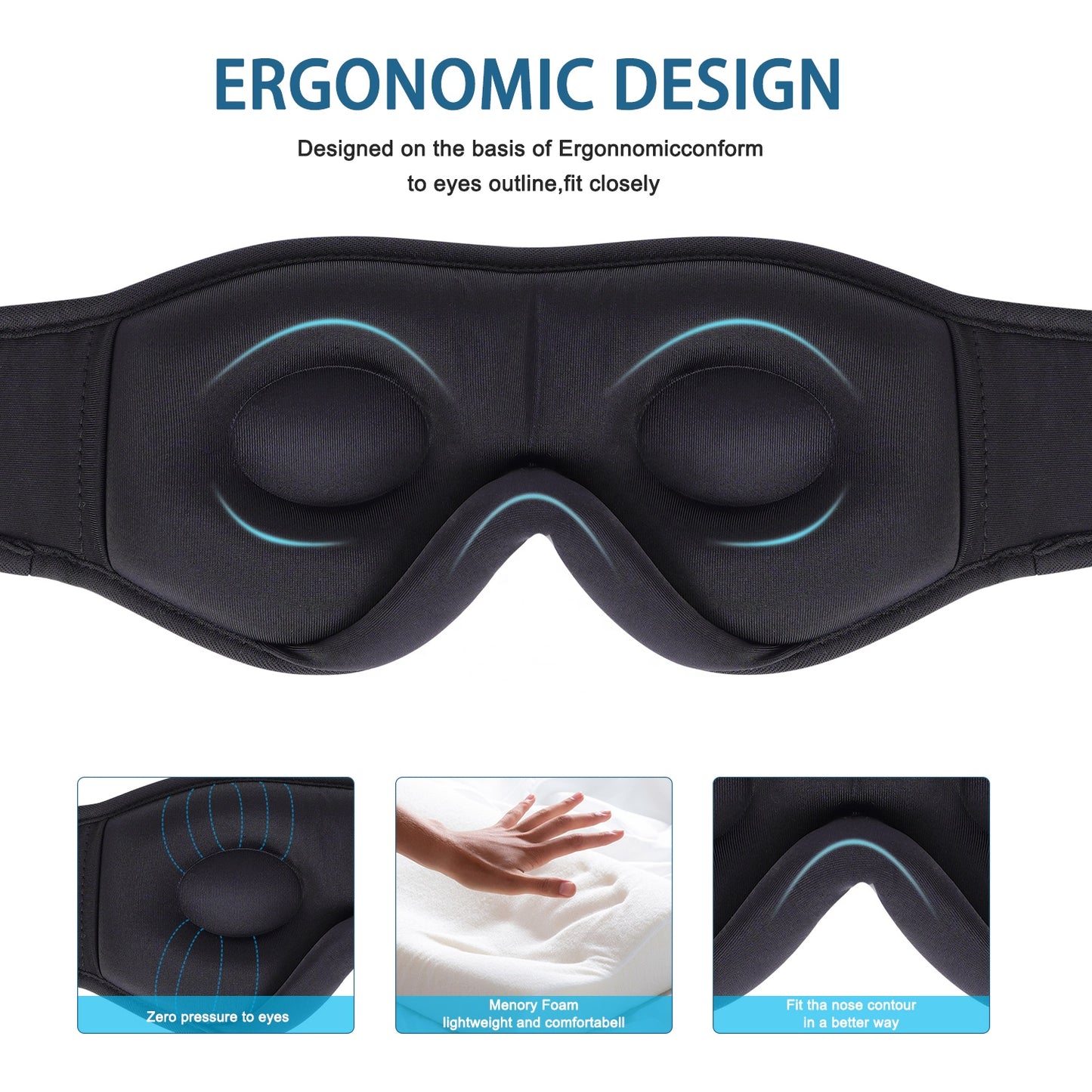 R&D SLEEP MASK WITH HEADPHONES