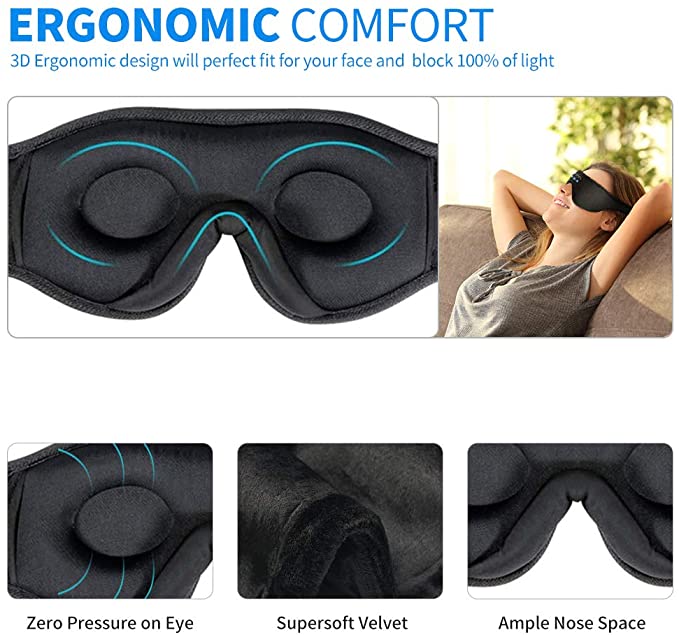R&D SLEEP MASK WITH HEADPHONES