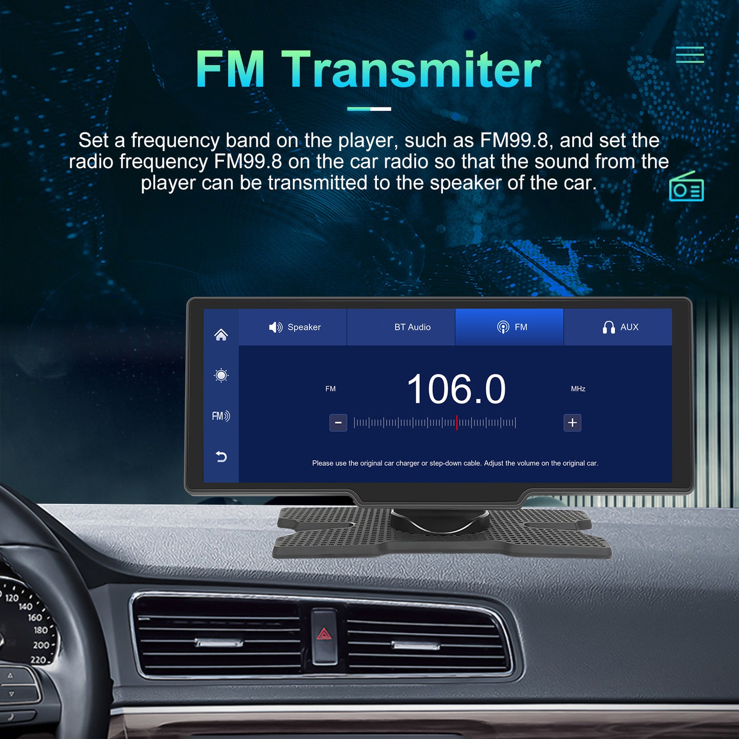 Autoradio portatile Schermo Carplay da 10,26 pollici Controllo vocale automatico Android BT R&D 