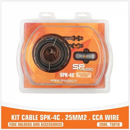 SP Audio 4 AWG CCA Amplifier Wiring Kit 25mm² with Fuse Holder