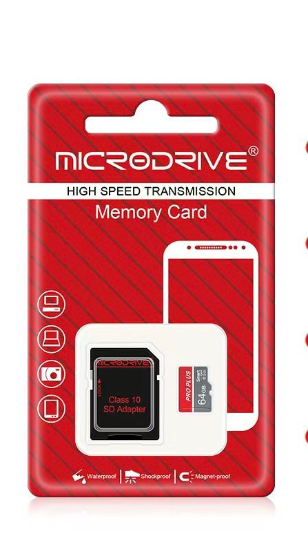 MICRODRIVE TF CARD/SD CARD 64GB