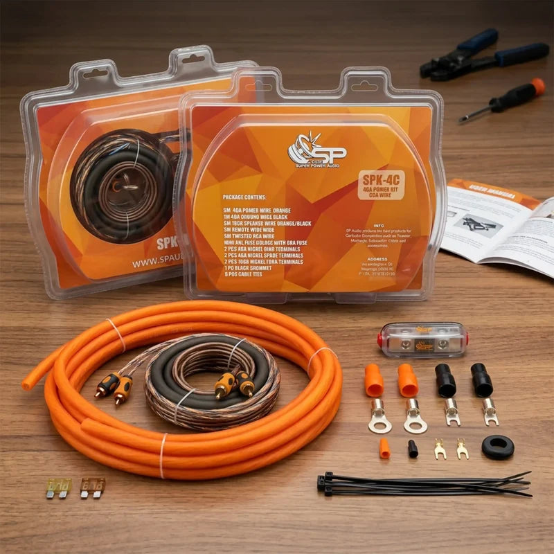 SP Audio 4 AWG CCA Amplifier Wiring Kit 25mm² with Fuse Holder