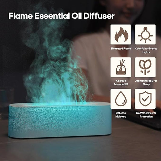R&D Flame Diffuser Humidifier with 7 Colors Changing Volcano style