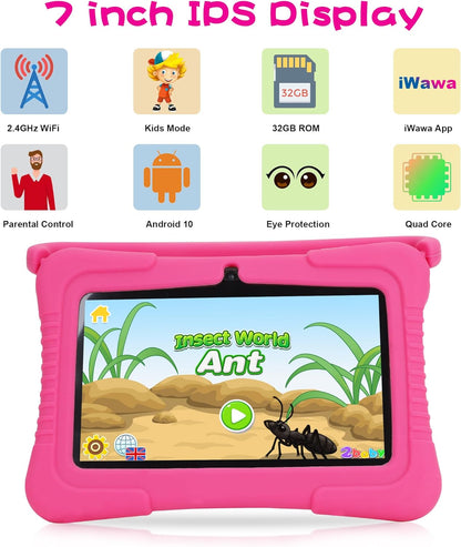 R&D Kids Tablet, 7 inch Android Tablet for Kids 2GB Ram 32GB Storage