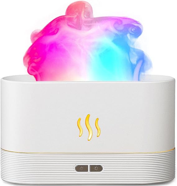 White flame-shaped humidifier on white background