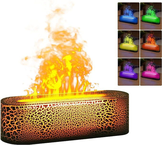R&D Flame Diffuser Humidifier with 7 Colors Changing Volcano style