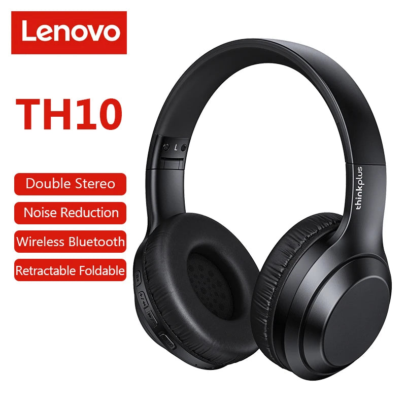 Original  Lenovo Thinkplus TH10 Bluetooth 5.1 Noise Canceling Headphones Music Headset