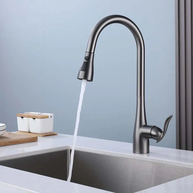 Modern Touch Control Stainless Steel Kitchen Faucet – 360° Rotating Pull Out Sink Mixer Tap for Hot & Cold Water