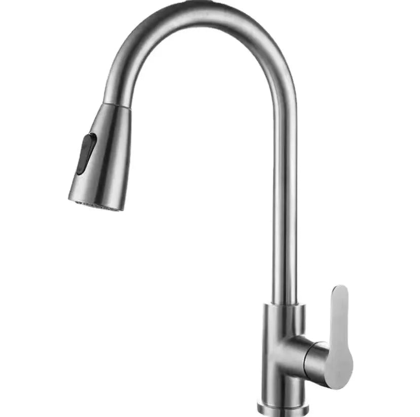 Stainless Steel Pull Out Kitchen Faucet – Hot & Cold Water Mixer Tap