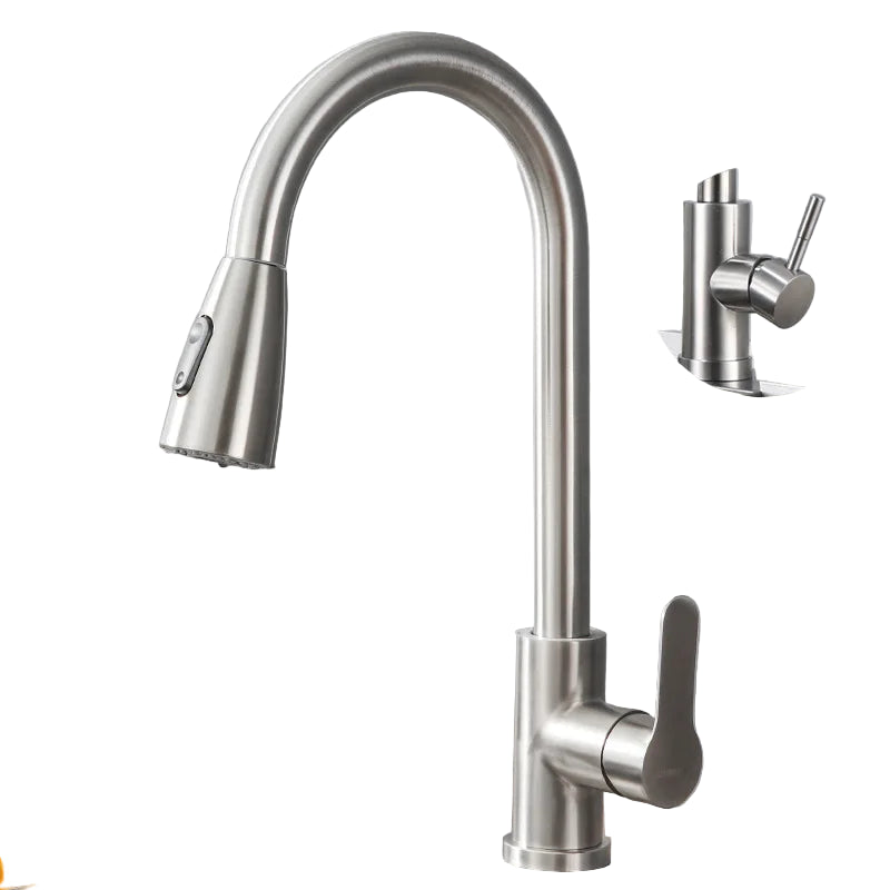 Stainless Steel Pull Out Kitchen Faucet – Hot & Cold Water Mixer Tap