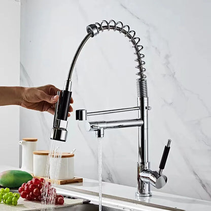 360° Stainless Steel Kitchen Faucet – Modern Hot & Cold Mixer Tap