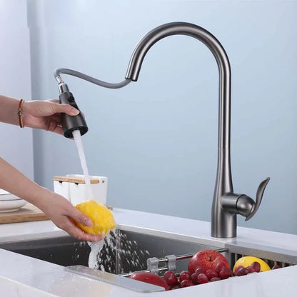 Modern Touch Control Stainless Steel Kitchen Faucet – 360° Rotating Pull Out Sink Mixer Tap for Hot & Cold Water