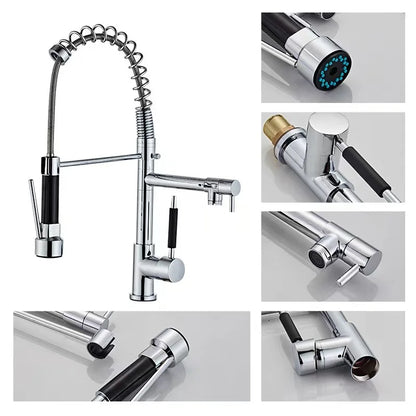 360° Stainless Steel Kitchen Faucet – Modern Hot & Cold Mixer Tap