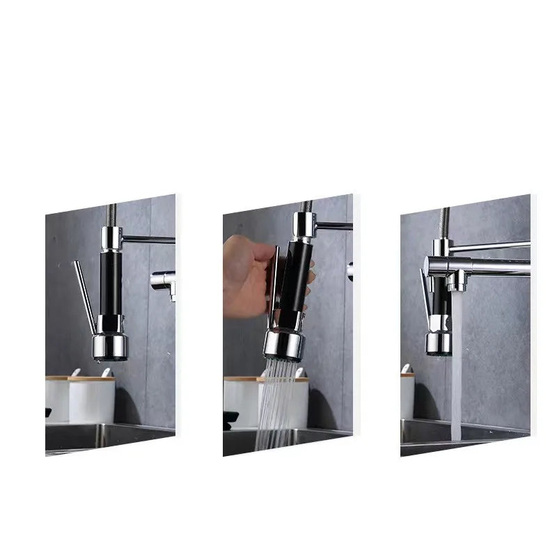 360° Stainless Steel Kitchen Faucet – Modern Hot & Cold Mixer Tap