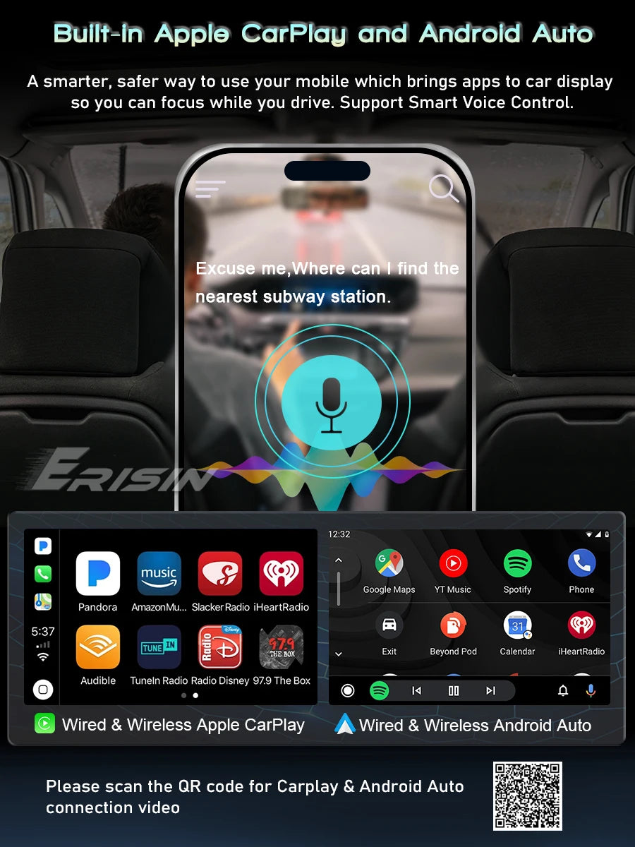 Fiat 500 7" Android 15 Car Radio – 2GB+32GB | Wireless CarPlay & Android Auto