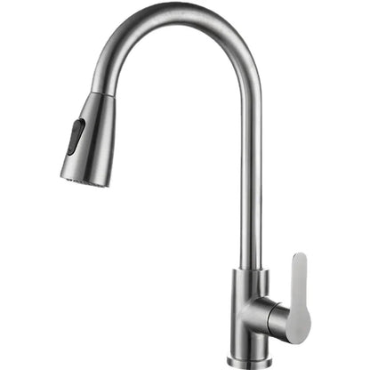 Stainless Steel Pull Out Kitchen Faucet – Hot & Cold Water Mixer Tap